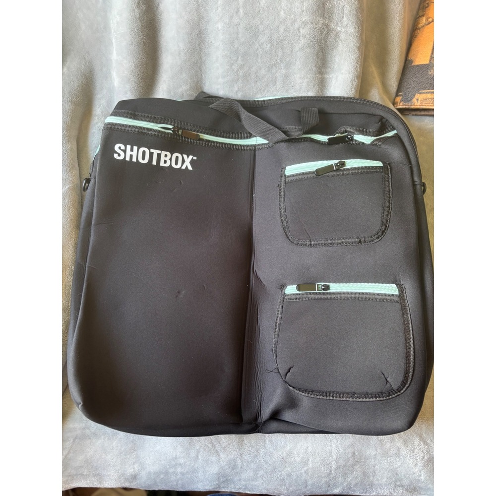 Shotbox Neoprene Carrying Case Bag for Portable Photo Studio Black Mint Green